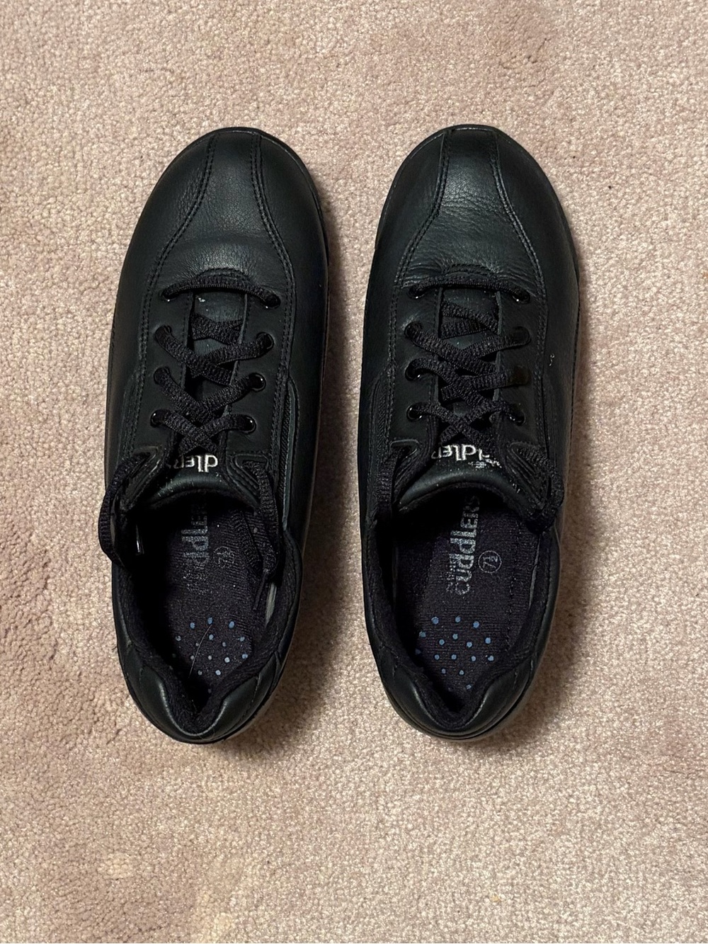 Women's Black Lace-Up Athletic Shoes